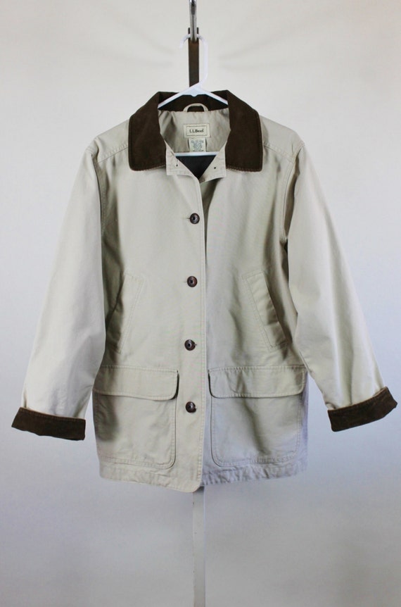 SALE Vintage L.L. Bean Khaki Barn Jacket Field Coat Mens