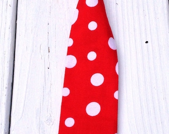 Boys Red Polka Dot Neck Tie, Boys Christmas Tie, Boys Red Tie, 1st Birthday Boy Outfit, Baby Tie Photo Prop, Cake Smash Tie, Birthday Tie