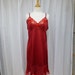 Slip Dress 40/42 Plus Size Glam Garb Ruby Red Rose Wine Handmade USA Romantic Nightie Victorian Steam-punk Vintage Hand Dyed Rockabilly