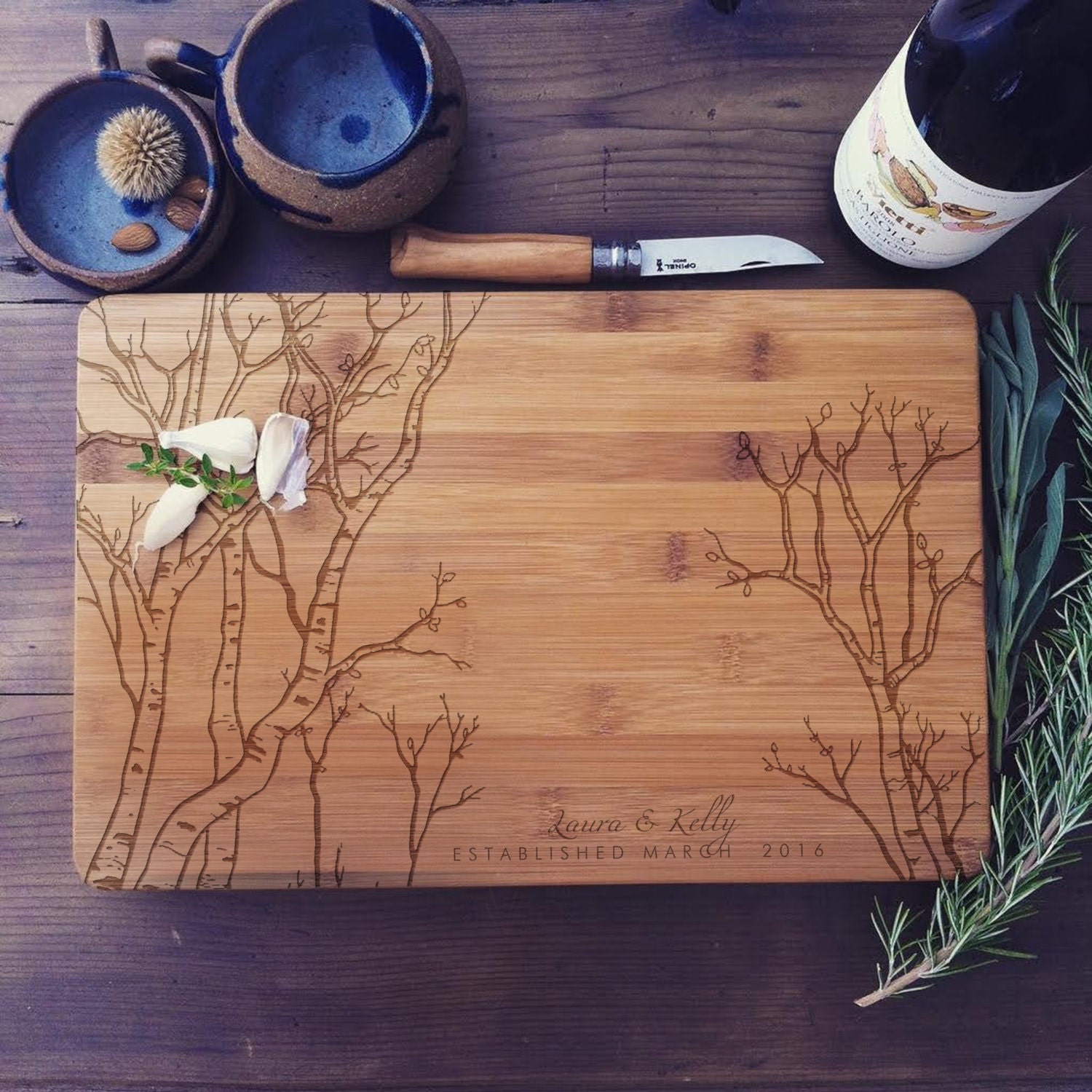 Custom Cutting Board Tree Cutting Board Birch Trees