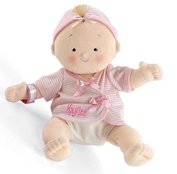 PERSONALIZED Rosy Cheeks Soft Blond Girl Baby Doll 15