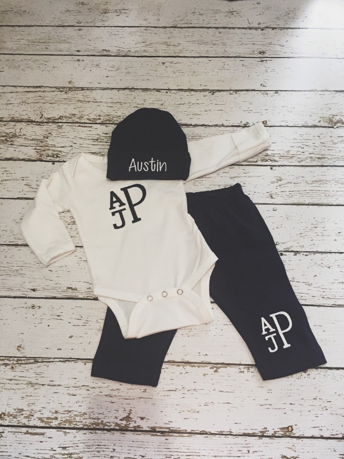 Baby boy coming home outfit monogrammed outfit baby girl