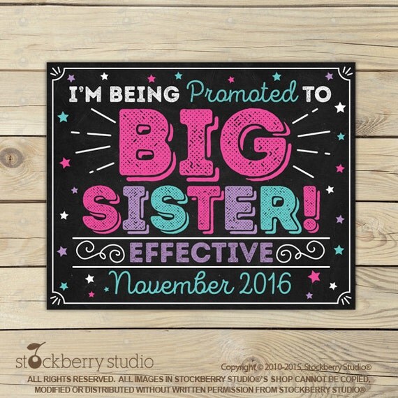 Download Promoted to Big Sister Sign - Big Sister Pregnancy ...