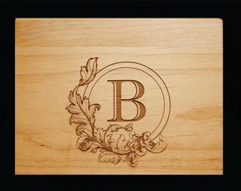 Monogram, Recipe Box, Custom, Personalized, Wood Recipe Box, Engraved Recipe Box, Family