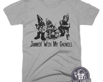 Garden Gnomes Shirt Gnome Rock Band Shirt Funny Gnomes Tshirt Music Tees Funny Vintage Tees Rock Band Gifts For Gardeners Lawn Art Gnome