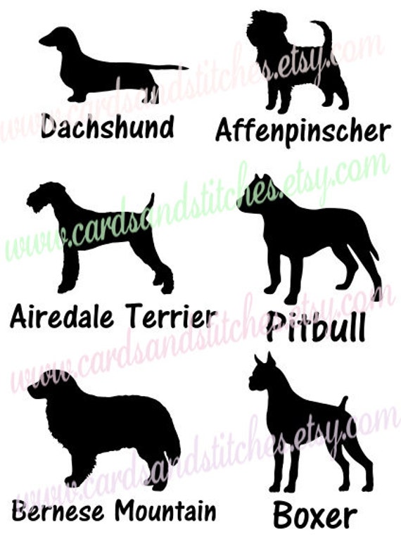 Dog SVG Dog Breeds SVG Dog Silhouettes SVG by cardsandstitches