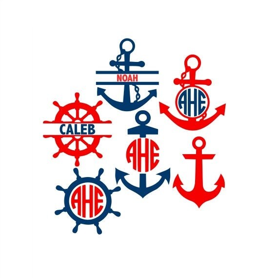 Download Nautical Anchor Svg Anchor Svg Monogram Frames Svg Circle