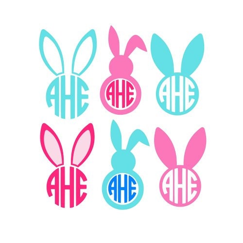 Download Easter Bunny Svg Easter Bunny Monogram Svg Circle Monogram