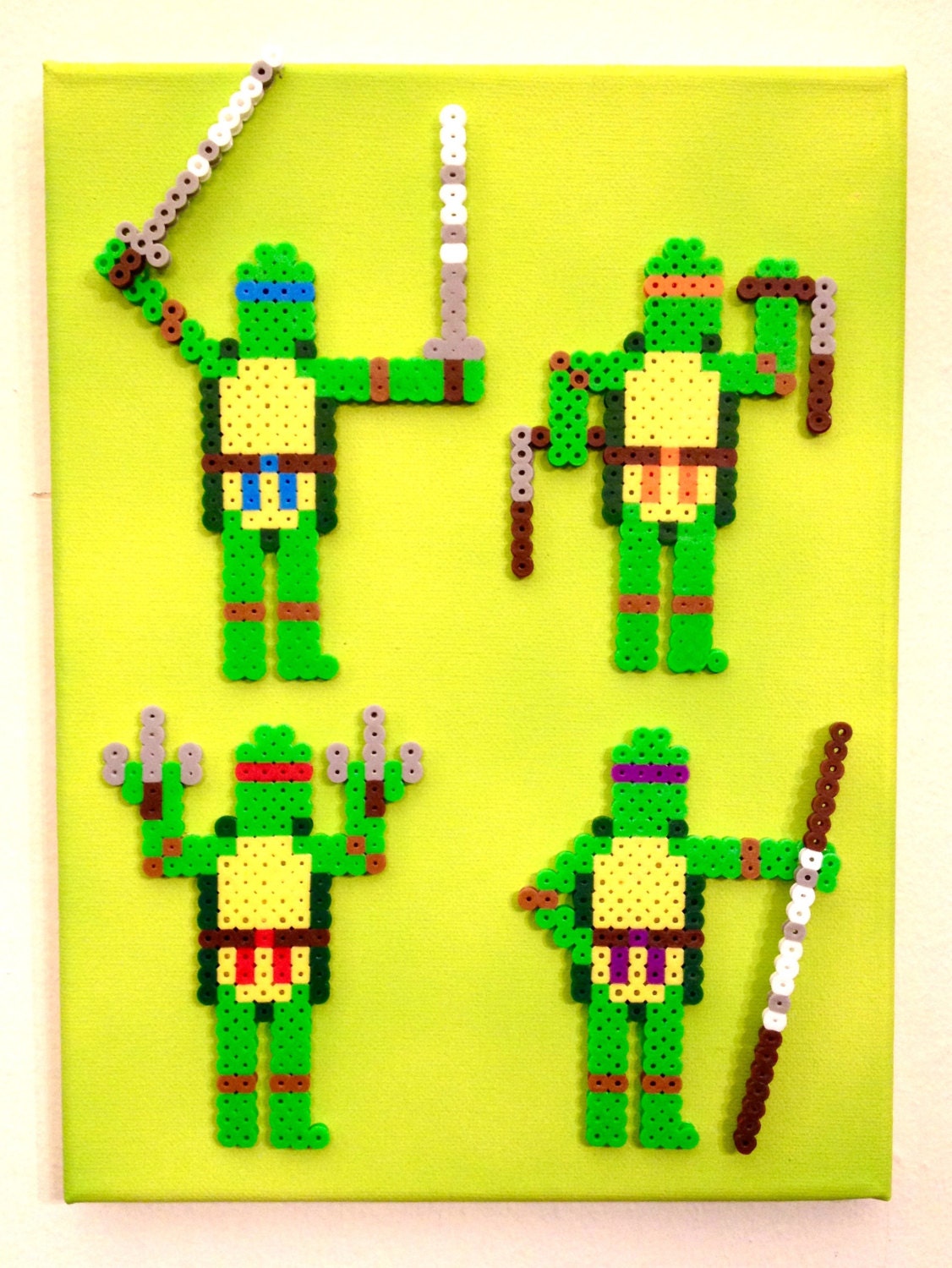 TMNT Retro Art. 8 Bit Pixel Art. Teenage Mutant by ThePixelArtShop