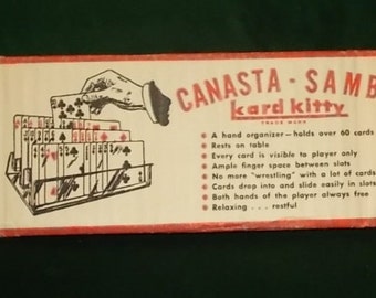 Canasta Samba Card Organizer McClan Associates Kard Kitty Red Playing Card Holder New Old Stock Free Shipping Included