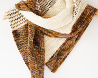 Shawl Pattern, Crochet Scarf, Fall Shawl, Light Weight, Triangle Scarf, Boho Style, Homemade Gift, Merino 4ply Yarn, Soft and Warm