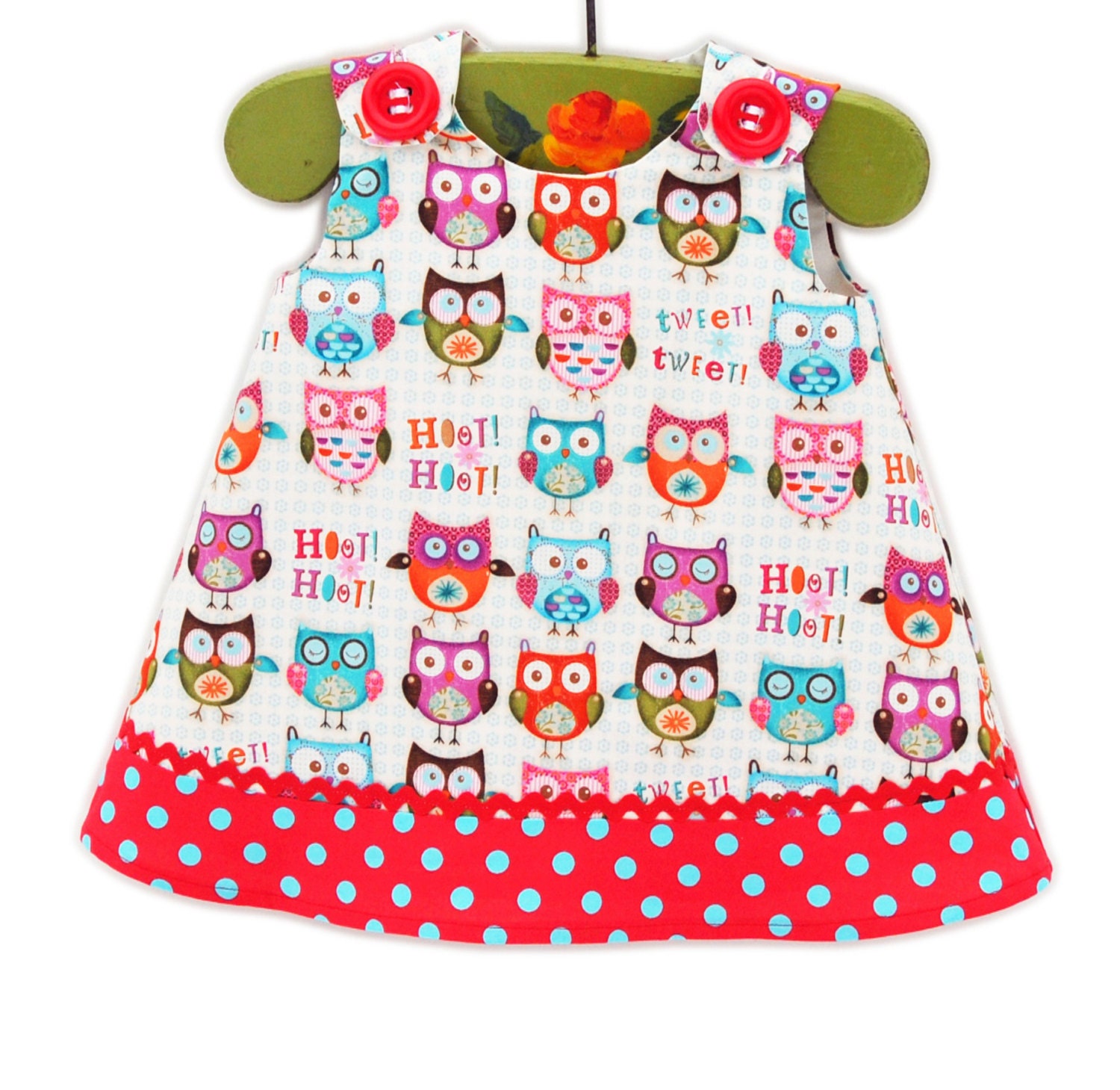 Rainbow Baby Owls Owls Aline Dress Children Clothing