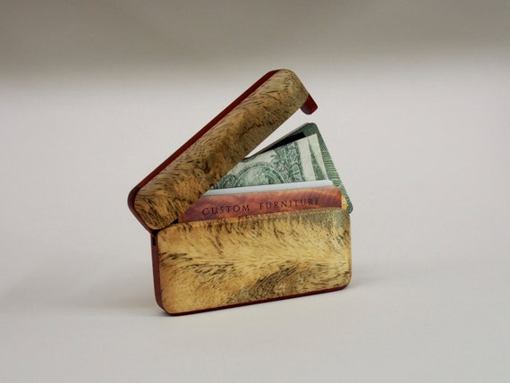 Items similar to Wood Wallet and Business Card Holder on Etsy