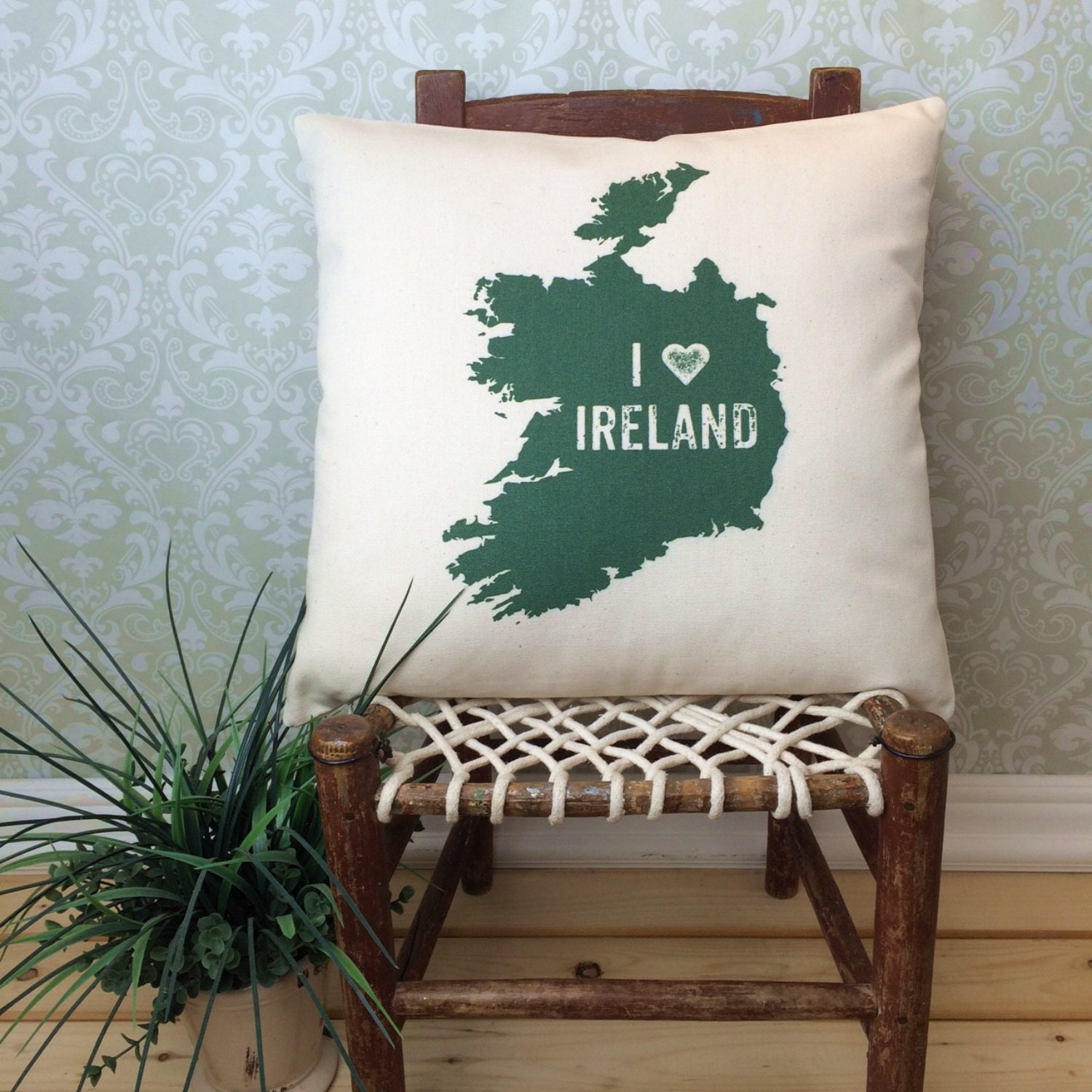 I Love Ireland Pillow Cover Irish Green Couch Cushion Saint