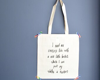 Sex and the city quote bag Carrie Bradshaw I by invisiblecrown