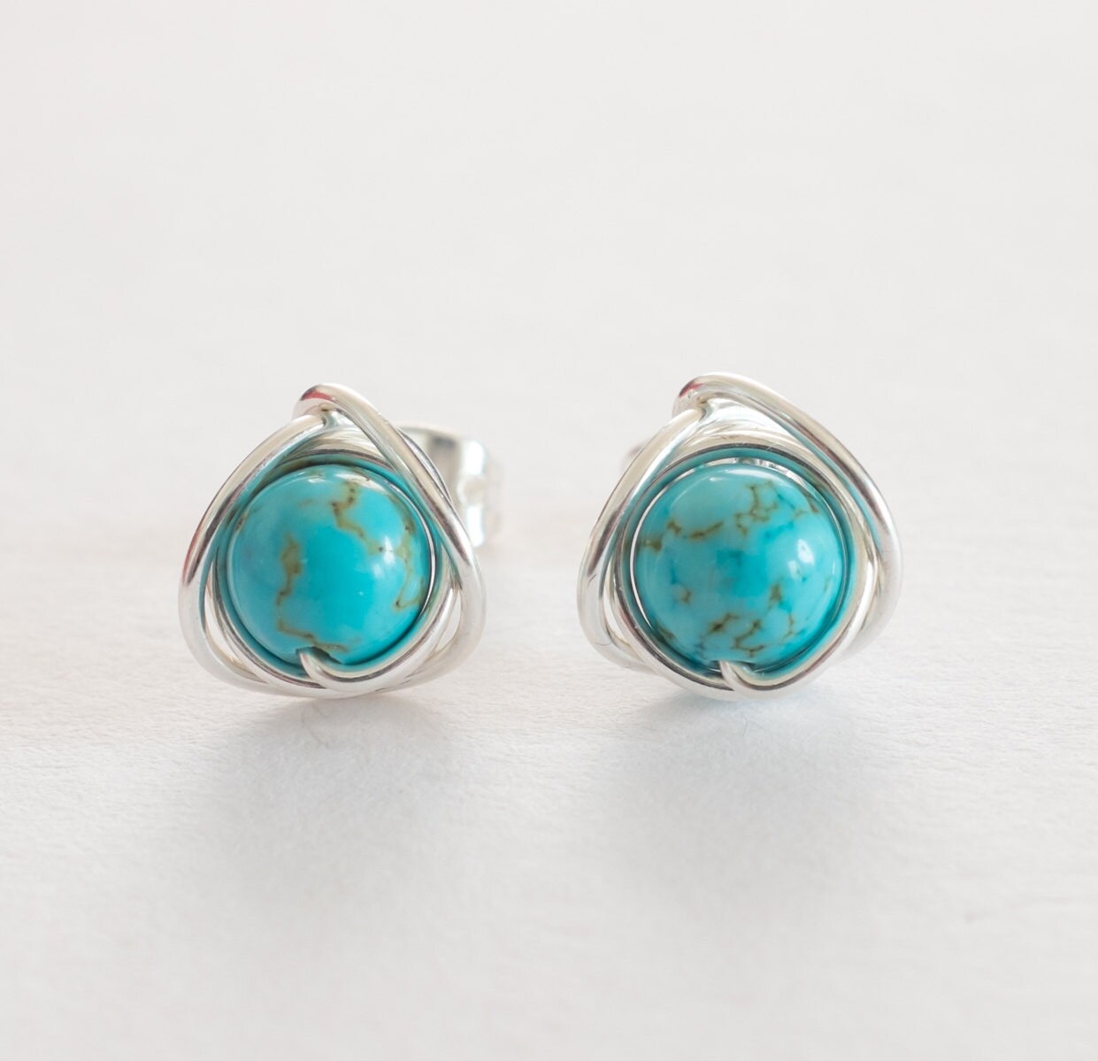Turquoise Stud Earrings Turquoise Earrings Turquoise