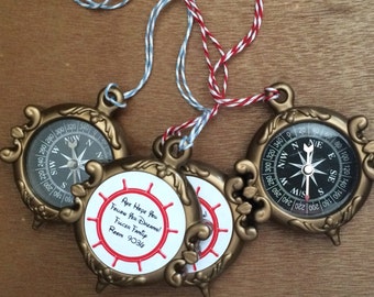 Customized Compass for Pirate Night Disney Cruise Fish Extender Gift FE Gift Compasses Custom Custom Necklace Compasses Party Favor