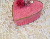 Small Paper Mache Valentine Heart Box