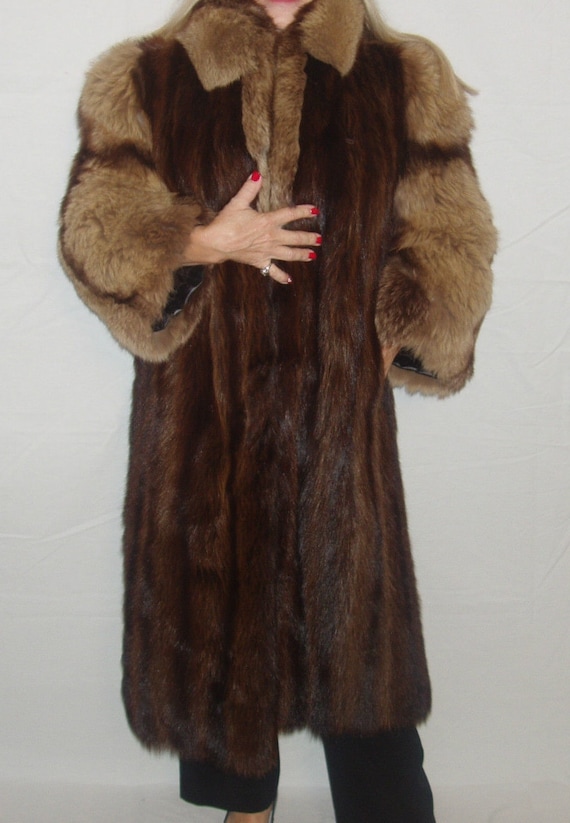 Sable Fur Coat Full Length Coat Jacket from full Pelts with