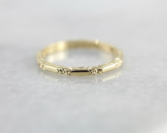 18K Yellow Gold Band, The Amelia from The Elizabeth Henry Collection, Wedding or Stacking Band