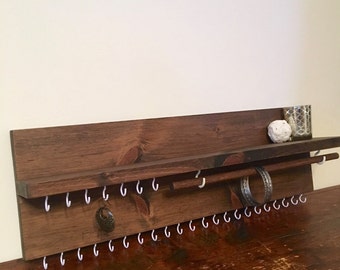Necklace Holder, Wooden Jewelry Organizer, Wooden Necklace Holder, Necklace Display, Rustic Jewelry Display, Jewelry Display, Jewelry Holder