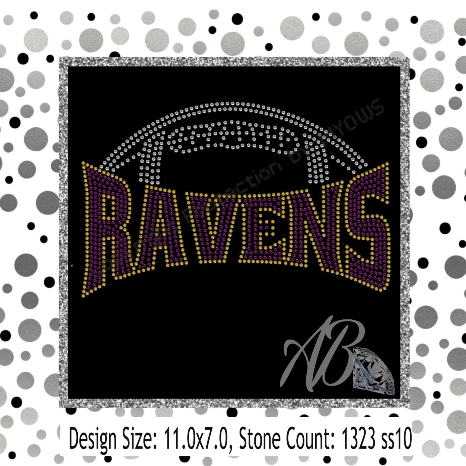 Download Ravens Football rhinestone template for by AbsoluteBlingbyEJ