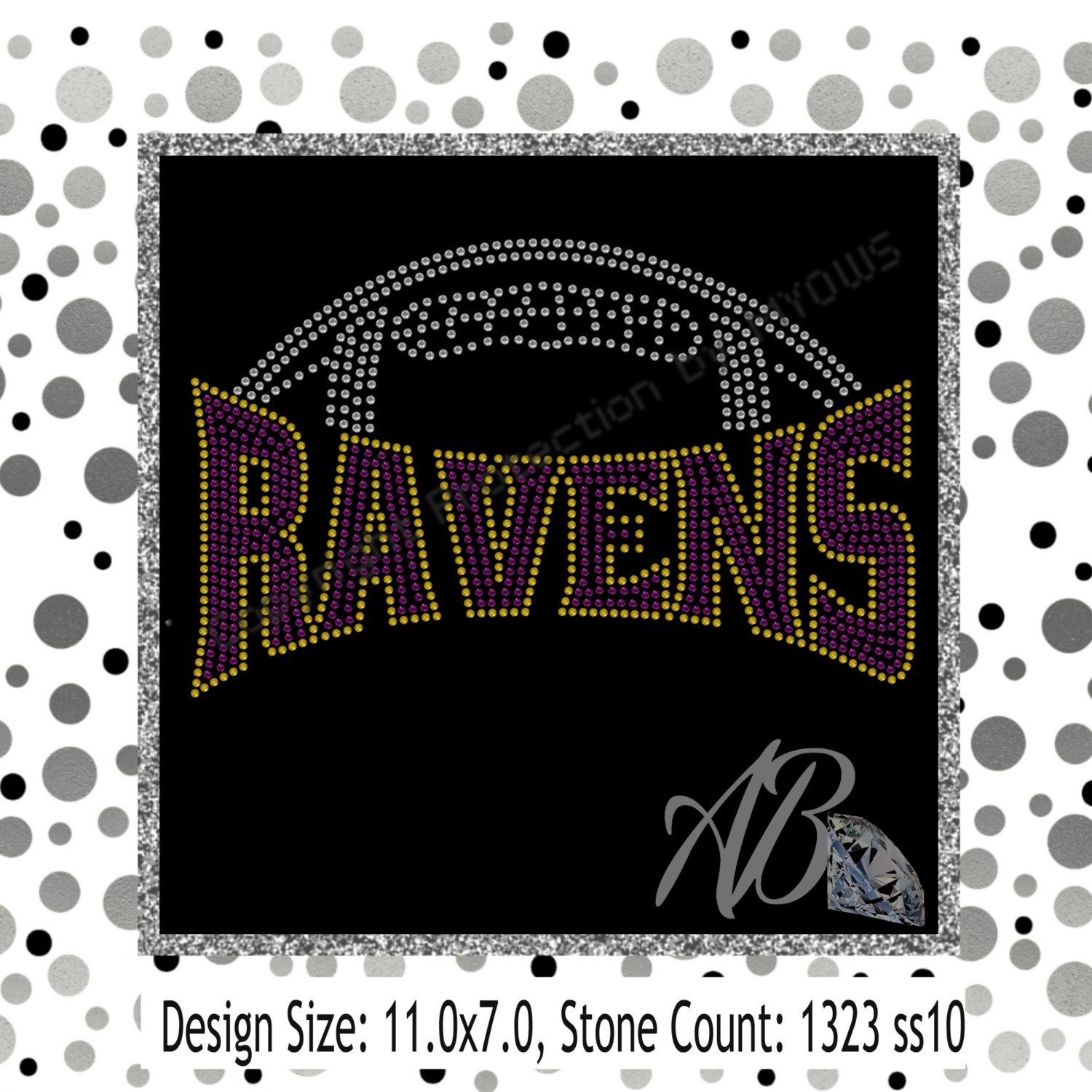 Ravens Football rhinestone template for by AbsoluteBlingbyEJ