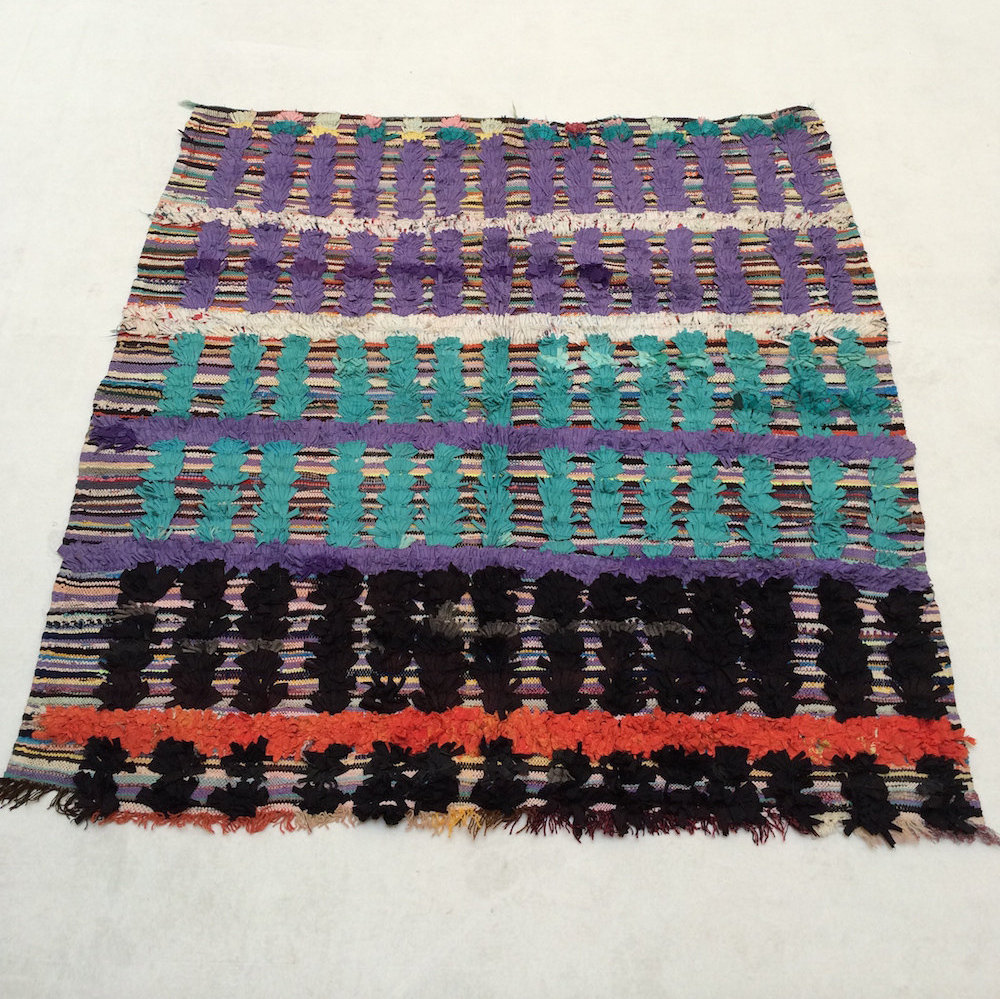 SQUARE RUG 5x5 Colorful Authentic Moroccan by Beniouraincarpets