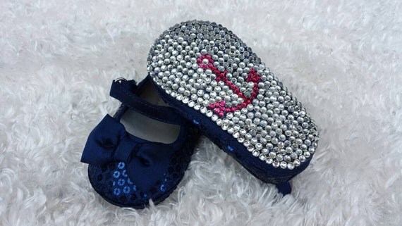 navy blue infant shoes