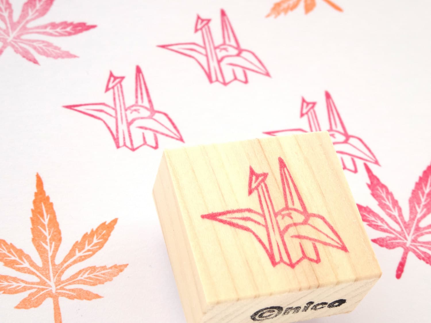Origami crane rubber stamp Wedding decor Invitation stamp