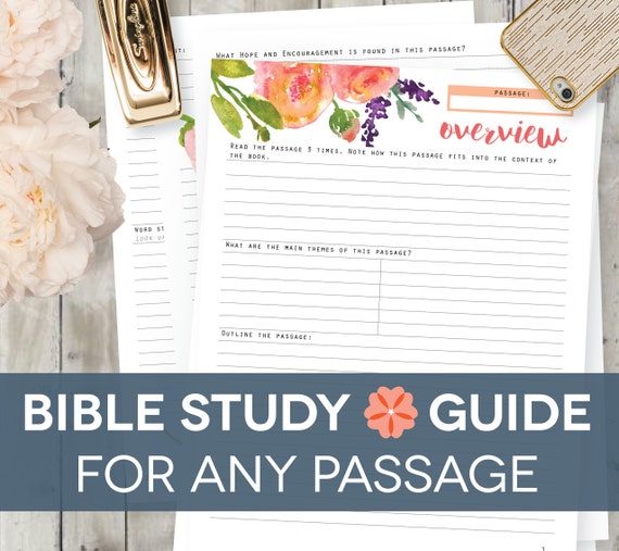 Bible Study Guide Printables Inductive Scripture Devotional