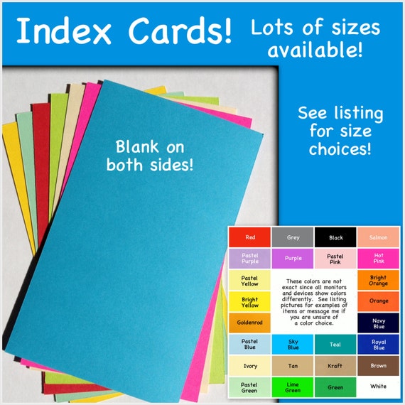 Index Cards Note Cards Greeting Cards Over 20 Colors 4 X   Il 570xN.901128929 Qnuu 