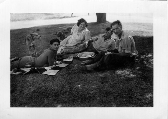 Vintage Photo..Summertime Picnic 1940's Original Photo