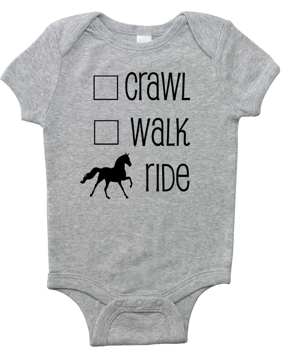 Crawl Walk Ride Horse Onesie for Babies Infant Boy Girl