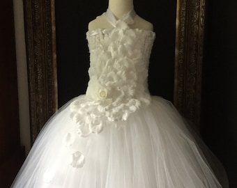 White Flower Girl Dress