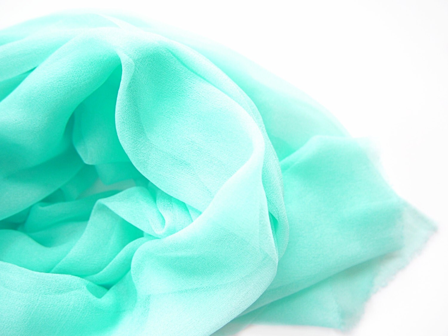 Aqua Silk Scarf Turquoise Silk Scarf Aqua Scarf Turquoise