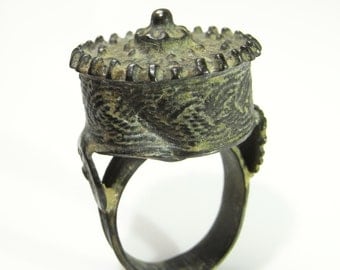 Pre Georgian Ring Ancient Ring Byzantine Jewelry Byzantine Ring Medieval Jewelry Bronze Ring Tudor Jewelry Renaissance Jewelry Unique R1631