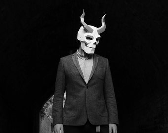 Horned Skull Mask- Build your own costume for Halloween
