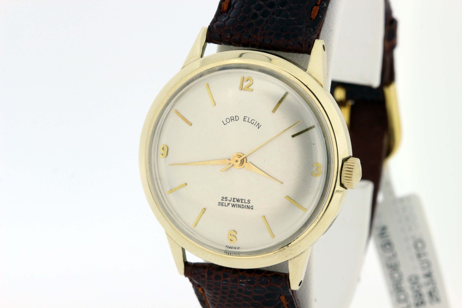 Automatic Lord Elgin Wrist Watch 14K Gold