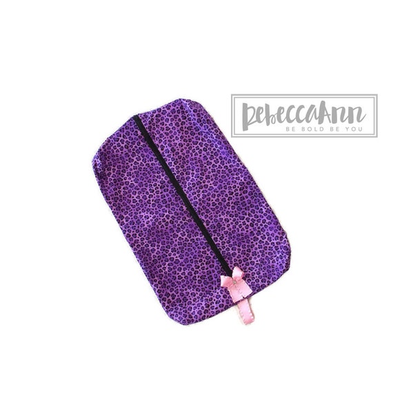 Children's Purple Leopard Print Garment Bag. Pageant