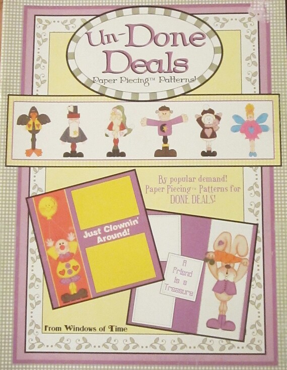 Un Done Deals Paper Piecing Patterns Book By Windows Of Time From Bejeweledemporium On Etsy Studio