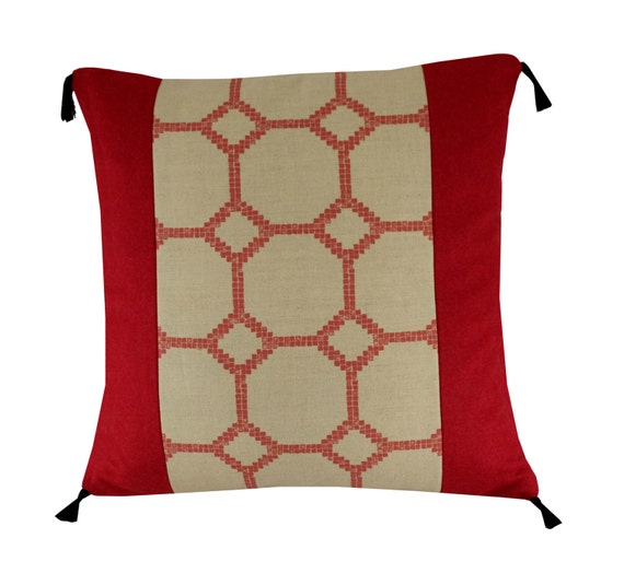 Red Wool Pillow Cover 15x15 38x38cm Red Pillow by ...