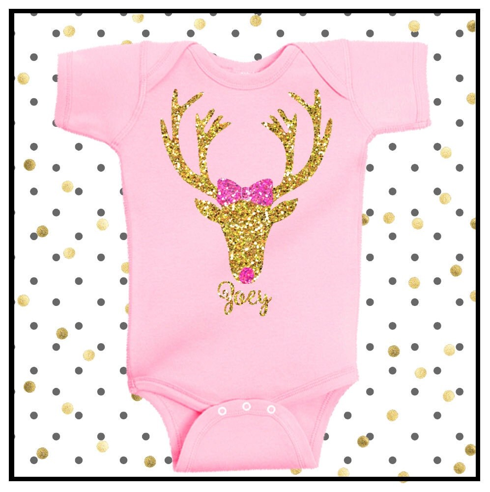 Baby Girl Clothes Oh Deer Boho Pink Shirt Sparkle Shirt Baby