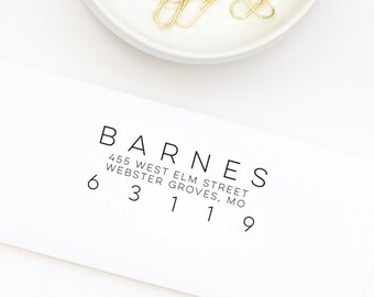 Return Address Stamp, Self-Inking Address Stamp, Custom Address Stamp, Personalized Address Stamp, Modern Address Stamp Style NO. 70
