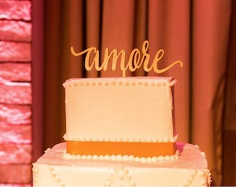 Amore Cake Topper Wedding Love Engagement Amore Cake Topper Wedding Love Engagement