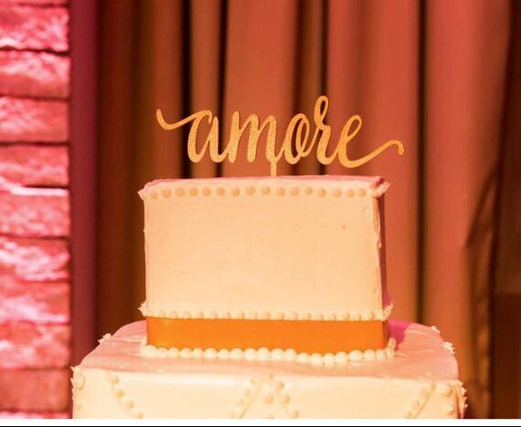 Amore Cake Topper Wedding Love Engagement Amore Cake Topper Wedding Love Engagement