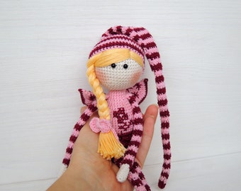 Elf Xmas Amigurumi Crochet art doll Holiday gift ideas