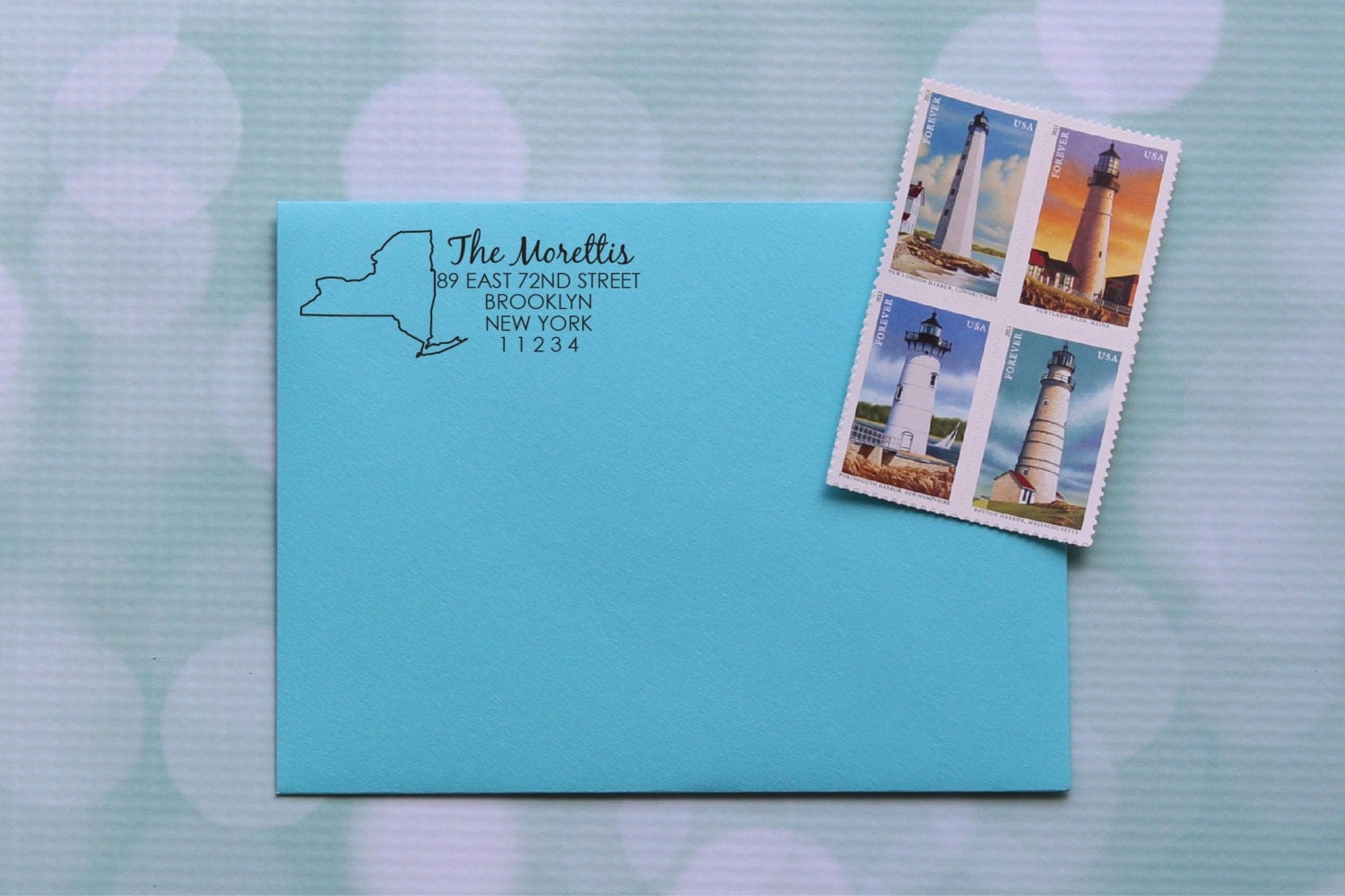 New York Address Stamp Custom Address Stamp State Address