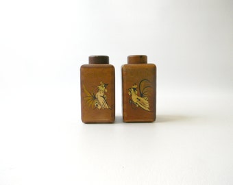 Vintage Wooden Salt and Pepper Shakers