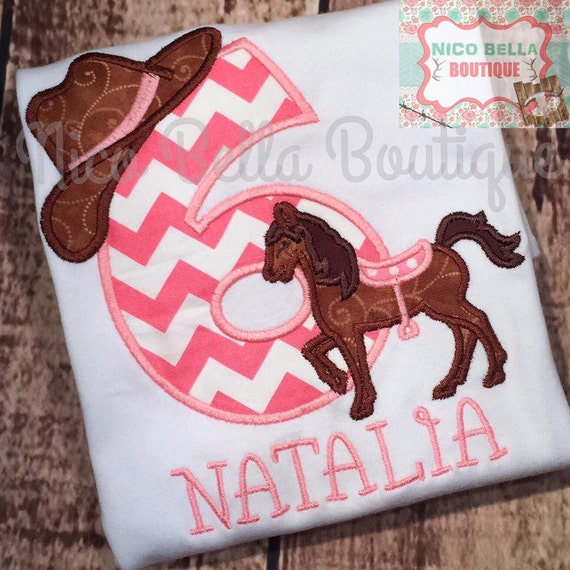 Items similar to Western Cowgirl Horse Pony Themed Birthday Baby Girls